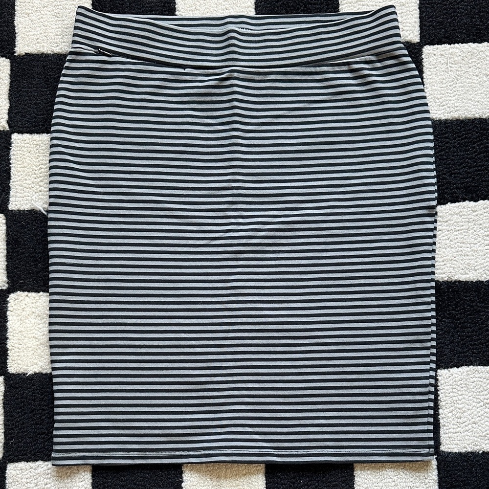 Toad & Co Stretch Black and Gray Pencil Skirt | M
